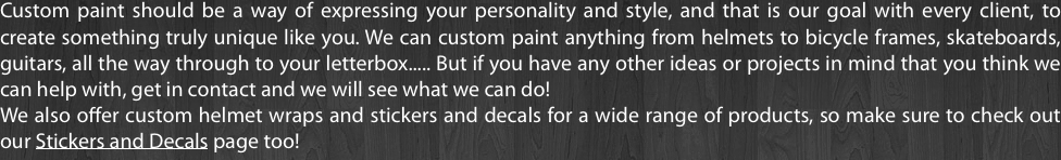 Custom paint should be a